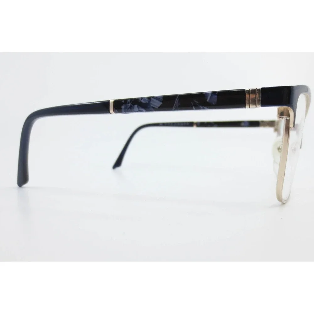 Kay Unger New York K253 NAV Eyeglasses Navy Gold Cat Eye Frames 56-17-140